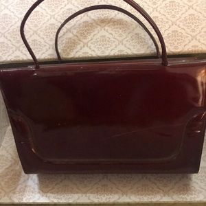 Burgundy vintage handbag